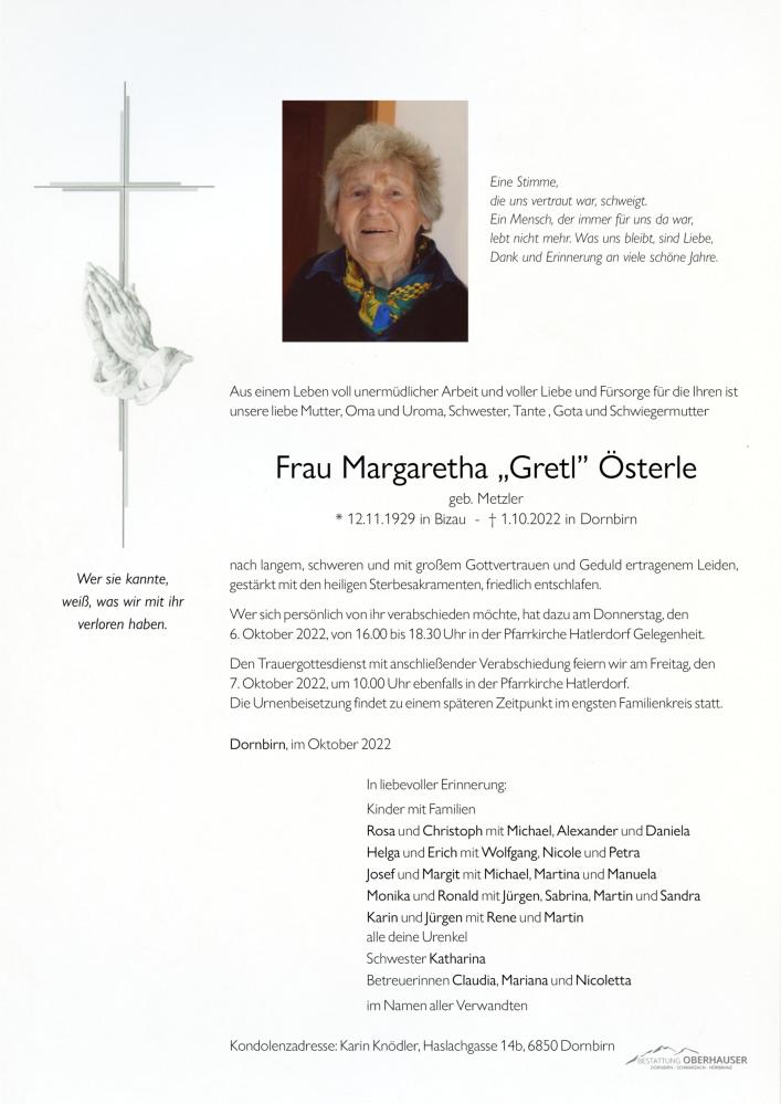 Margaretha Gretl Österle